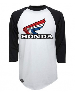Factory Effex 'HONDA' Vintage Raglan Baseball Shirt