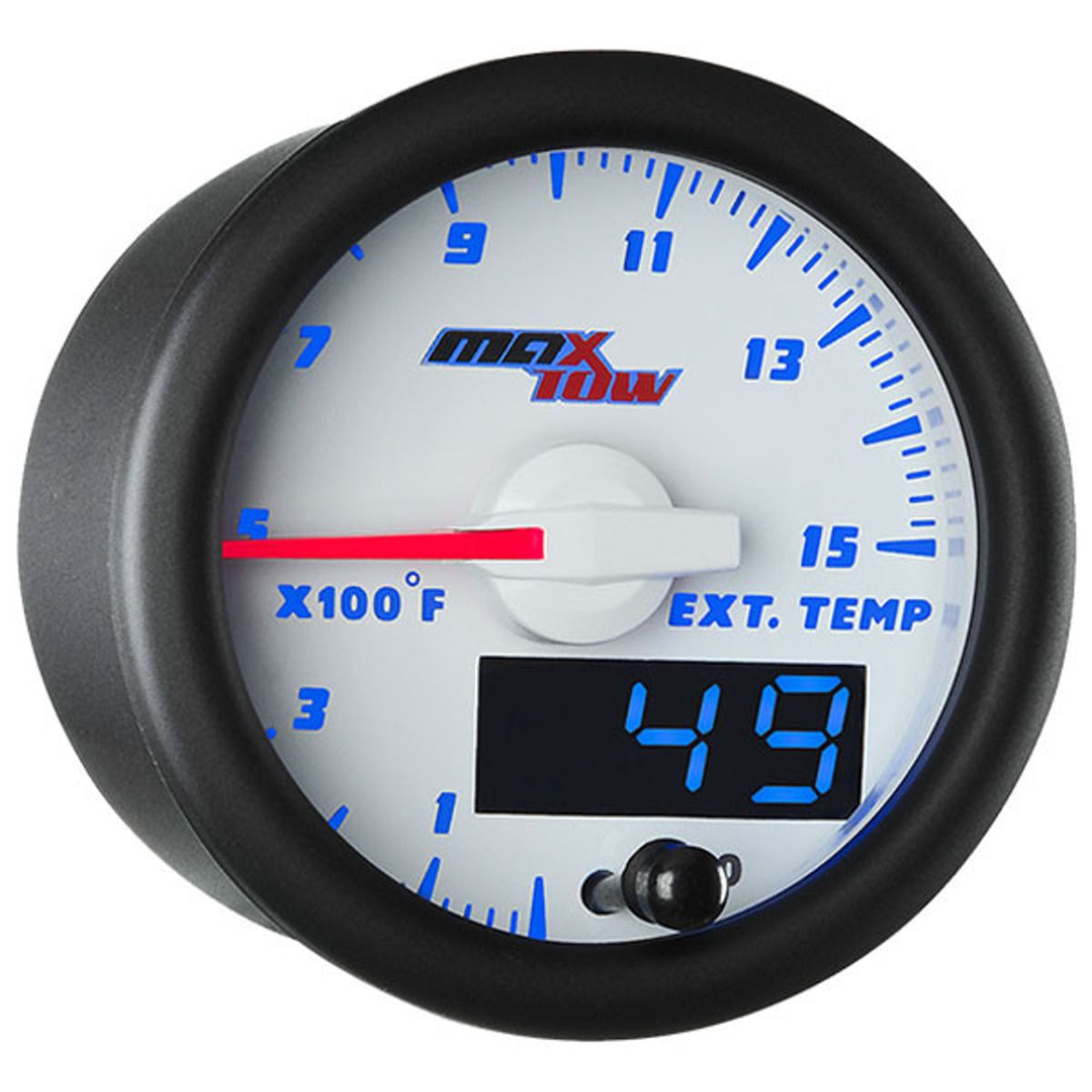 MaxTow White & Blue Double Vision™ 1500° F Pyrometer EGT Gauge