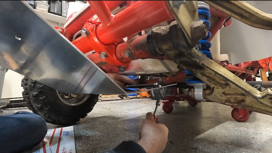 Attaching Skid Plate to Mounting Tabs